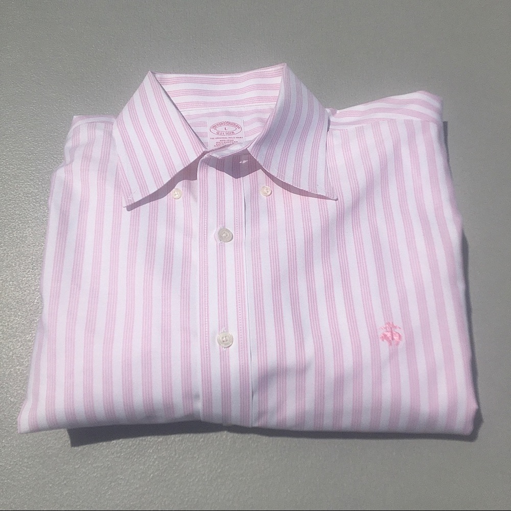 Brooks Brothers Pink Polo Oxford Shirt